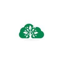 diseño de logotipo de concepto de forma de nube de árbol familiar. diseño del logotipo del icono del símbolo del árbol genealógico. logotipo del árbol humano. vector