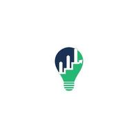 Business Finance Logo template vector icon design. Finance bulb shape concept logo