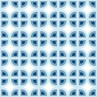 Seamless Ornamental pattern of simple geometric shapes in trendy wintery blue shades. Isolate vector