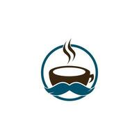 ilustración vectorial del logotipo de la cafetería. vector del emblema del logotipo de la cafetería. logotipo de la cafetería mr. logotipo de café