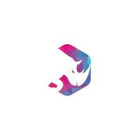 Rhino logo vector design. Rhinos logo for sport club or team. Rhino head icon.
