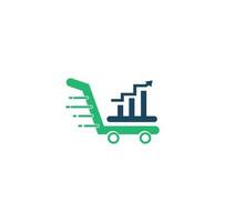 Business finance logo. market finance logo design vector. Finance cart logo. vector