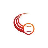 logotipo de la pelota de tenis. diseño de logo de tenis. vector