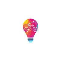 Bicycle bulb shape concept vector logo design. Bike Shop Corporate branding identity. Bicycle logo.