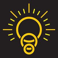 Bright Icon Lamp Logo Design Template vector