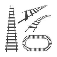 Train tracks vector icon design