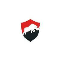 Rhino logo vector design. Rhinos logo for sport club or team. Angry Rhino logo