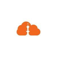 Hookah cloud shape concept logo design. Hookah and shisha logo vector