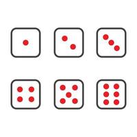 Dice vector icon design template