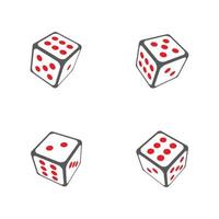 Dice vector icon design template