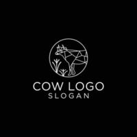 plantilla de icono de diseño de logotipo de vaca vector
