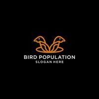 Bird logo vector icon design template