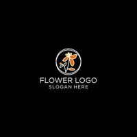 vector de icono de diseño de logotipo de flor