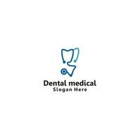 Dental clinic logo design icon template vector