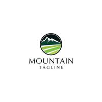 vector de icono de diseño de logotipo de montaña