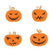 jack o'lantern feliz halloween icono vector