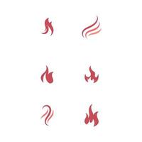 icono de llama diseño vectorial de fuego vector