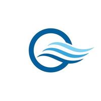 Water wave icon vector