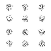 Dice vector icon design template