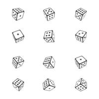 Dice vector icon design template