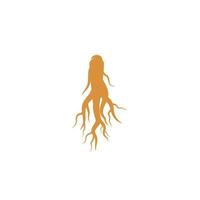 ilustración de icono de vector de ginseng