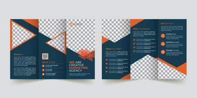 Creative corporate modern business trifold brochure template vector