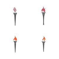 Torch vector icon illustration design