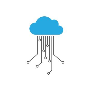 icono de vector de computación en la nube