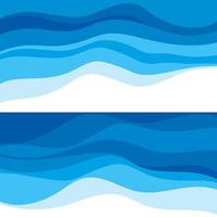 Abstract Water wave design background vector