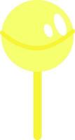 Yellow lolipop, illustration, vector on a white background.
