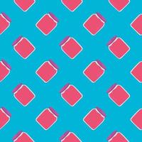 Jar of jam,seamless pattern on blue background. vector