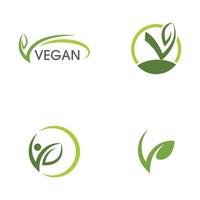 ilustración de icono de vector vegano