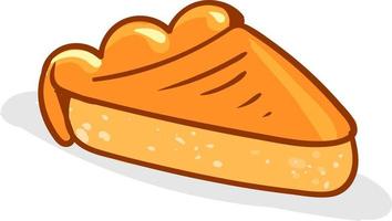 Piece of pie, illustration, vector on white background