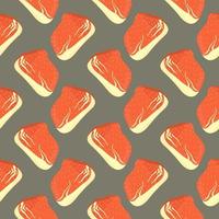 Pieces of meat,seamless pattern on brown background. vector