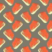 Pieces of meat,seamless pattern on brown background. vector