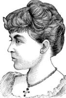 Mrs. Potter, vintage illustration vector