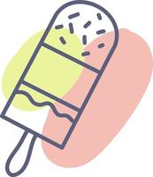 Tasty ice cream, illustration, vector on a white background.