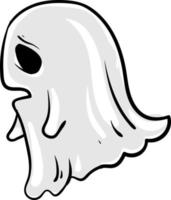 fantasma triste, ilustración, vector sobre fondo blanco.