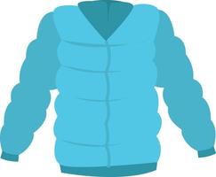 chaqueta azul claro, ilustración, vector sobre fondo blanco.