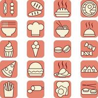 Delicous cuisines, illustration, vector on a white background.