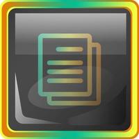 Documents grey square vector icon illustration with yellow and green details on white background