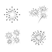 Ilustración de icono de vector de fuegos artificiales