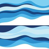 Abstract Water wave design background vector