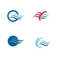 Water wave icon vector