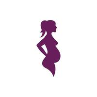 Pregnant template vector icon