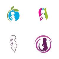 Pregnant template vector icon