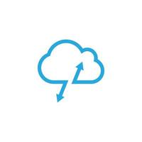 cloud with arrow vector icon