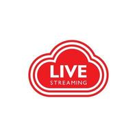 Live stream logo design. Vector illustration