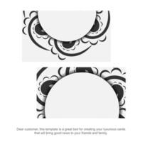 A black and white image of a circular design vector