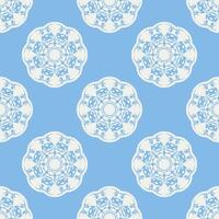 Quatrefoil geometric seamless pattern, background, vector illustration in mint blue, soft turquoise color and white.